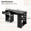 Casart L-Shaped Computer Desk Compact Corner Executive Desk w/Storage-Black 2