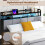 Casart King Size Metal Bed Frame w/ LED Light & Charging Station-Brown 3