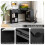 Casart L-Shaped Computer Desk Compact Corner Executive Desk w/Storage-Black 4