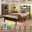 Casart Single Size Metal Bed Frame w/ LED Light & Charging Station-Brown 5