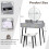 Casart Makeup Vanity Desk with Lighted Mirror Modern Dressing Table-Grey 2