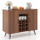 Casart Kitchen Buffet Server Sideboard Wooden Storage Cupboard Cabinet W/ Adjustable Shelf 1