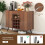 Casart Kitchen Buffet Server Sideboard Wooden Storage Cupboard Cabinet W/ Adjustable Shelf 7