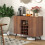 Casart Kitchen Buffet Server Sideboard Wooden Storage Cupboard Cabinet W/ Adjustable Shelf 3