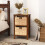 Casart Set of 2 Nightstand 2-Tier Sofa Side Table X-Shaped 2-Drawer End Table 5
