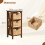 Casart Set of 2 Nightstand 3-Tier Sofa Side Table X-Shaped 3-Drawer End Table 2