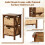 Casart Set of 2 Nightstand 2-Tier Sofa Side Table X-Shaped 2-Drawer End Table 6