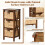 Casart Set of 2 Nightstand 3-Tier Sofa Side Table X-Shaped 3-Drawer End Table 6