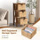Casart Set of 2 Nightstand 3-Tier Sofa Side Table X-Shaped 3-Drawer End Table 7