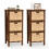 Casart Set of 2 Nightstand 3-Tier Sofa Side Table X-Shaped 3-Drawer End Table 1