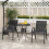 Casart Set of 2 Patio Chairs Stackable Metal Breathable Fabric Dining Chair 4