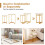 Casart Round Nesting Side Table Set of 2 Stacking Coffee Tables White & Gold 2