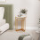 Casart Round Nesting Side Table Set of 2 Stacking Coffee Tables White & Gold 6