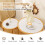 Casart Round Nesting Side Table Set of 2 Stacking Coffee Tables White & Gold 3