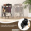 Casart Record Player Stand Side Table with Charging Station 6