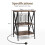 Casart Record Player Stand Side Table with Charging Station 2