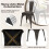Casart Metal Dining Chair Set of 4 Indoor Stackable Kitchen Chairs-Gun Grey 7