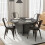 Casart Metal Dining Chair Set of 4 Indoor Stackable Kitchen Chairs-Gun Grey 3