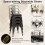 Casart Metal Dining Chair Set of 4 Indoor Stackable Kitchen Chairs-Gun Grey 6