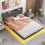 Casart King Size Floating Bed Frame LED Lights Modern Platform Bed w/ Headboard & Charging Station 4