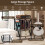 Casart Record Player Stand Side Table with Charging Station 7