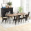 Casart Metal Dining Chair Set of 4 Indoor Stackable Kitchen Chairs-Gun Grey 4