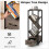 Casart Tree Bookshelf 4 Tier Floor Standing Storage Organizer w/Drawer-Gray 4