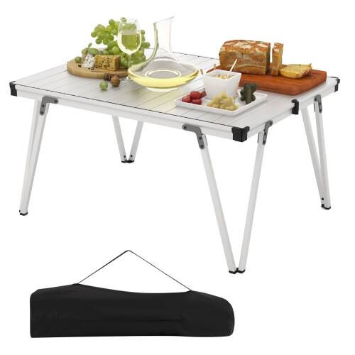 Casart Outdoor Folding Camping Table Picnic Table w/ Storage Bag-Silver
