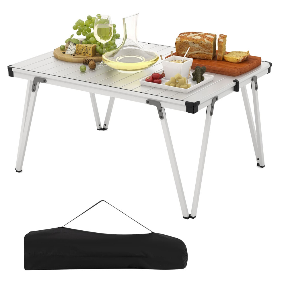 Casart Outdoor Folding Camping Table Picnic Table W/ Storage Bag-Silver