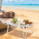 Casart Outdoor Folding Camping Table Picnic Table w/ Storage Bag-Silver 3