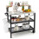 Casart Rolling Bar Cart Movable Pizza Oven Stand with Flip-up Table 1