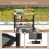 Casart Rolling Bar Cart Movable Pizza Oven Stand with Flip-up Table 6