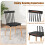 Casart Set of 4 Windsor Dining Chairs Armless Kitchen Side Chairs with Spindle Backs 7