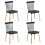 Casart Set of 4 Windsor Dining Chairs Armless Kitchen Side Chairs with Spindle Backs 1
