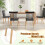 Casart Set of 4 Windsor Dining Chairs Armless Kitchen Side Chairs with Spindle Backs 3
