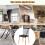 Casart Set of 4 Windsor Dining Chairs Armless Kitchen Side Chairs with Spindle Backs 4