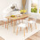 Casart Set of 4 Windsor Dining Chairs Armless Kitchen Side Chairs with Spindle Backs 3