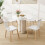Casart Set of 4 Windsor Dining Chairs Armless Kitchen Side Chairs with Spindle Backs 7