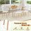 Casart Set of 4 Windsor Dining Chairs Armless Kitchen Side Chairs with Spindle Backs 4