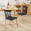 Casart Set of 4 Windsor Dining Chairs Armless Kitchen Side Chairs with Spindle Backs 6