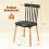 Casart Set of 4 Windsor Dining Chairs Armless Kitchen Side Chairs with Spindle Backs 2