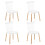 Casart Set of 4 Windsor Dining Chairs Armless Kitchen Side Chairs with Spindle Backs 1
