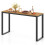 Casart Outdoor Rectangle Console Table Patio Side Table w/Metal Frame-Brown 1