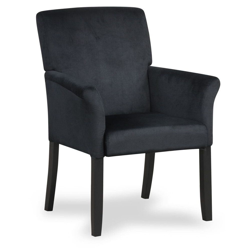 Waiting Room Chair Velvet Executive Reception Chair w/ Padded Armrests