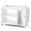 Casart Side End Table 3-Tier Bookshelf Rolling Nightstand w/ Wheels-White 6