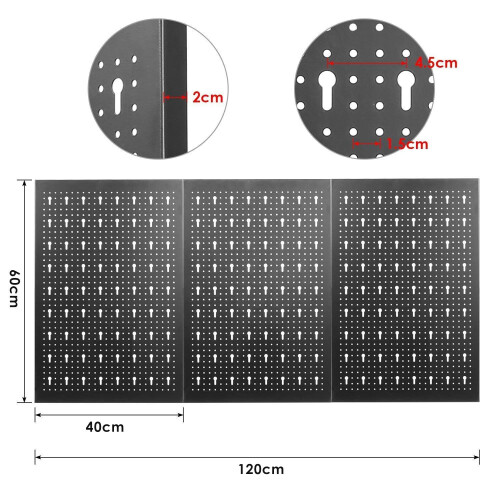 Casart Pegboard Wall Organizer Kit Multifunctional Garage Storage-Black 1
