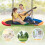 Casart Oval Swing 150 x 80 cm Tree Swing with 100-160 cm Adjustable Heights-Multicolor 3