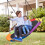 Casart Oval Swing 150 x 80 cm Tree Swing with 100-160 cm Adjustable Heights-Multicolor 4