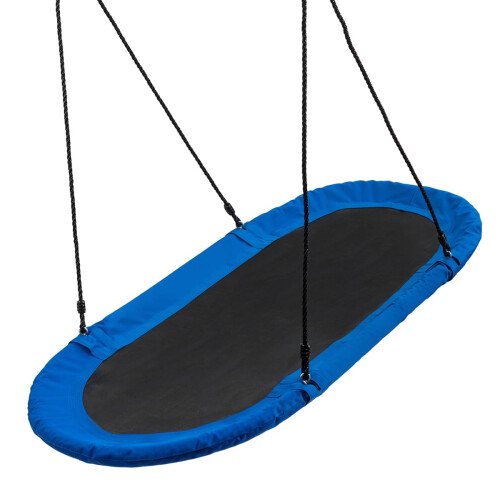 Casart Oval Swing 150 x 80 cm Tree Swing with 100-160 cm Adjustable Heights-Blue