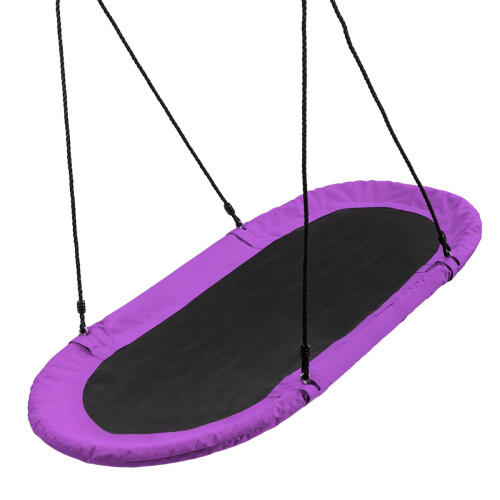 Oval Swing 150 x 80 cm Tree Swing with 100-160 cm Adjustable Heights-Purple